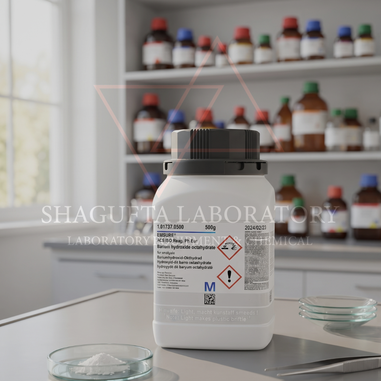 Barium Hydroxide Octahydrate EMSURE® ACS ISO Merck 101737 500g – Reagen Kimia Analytical Grade