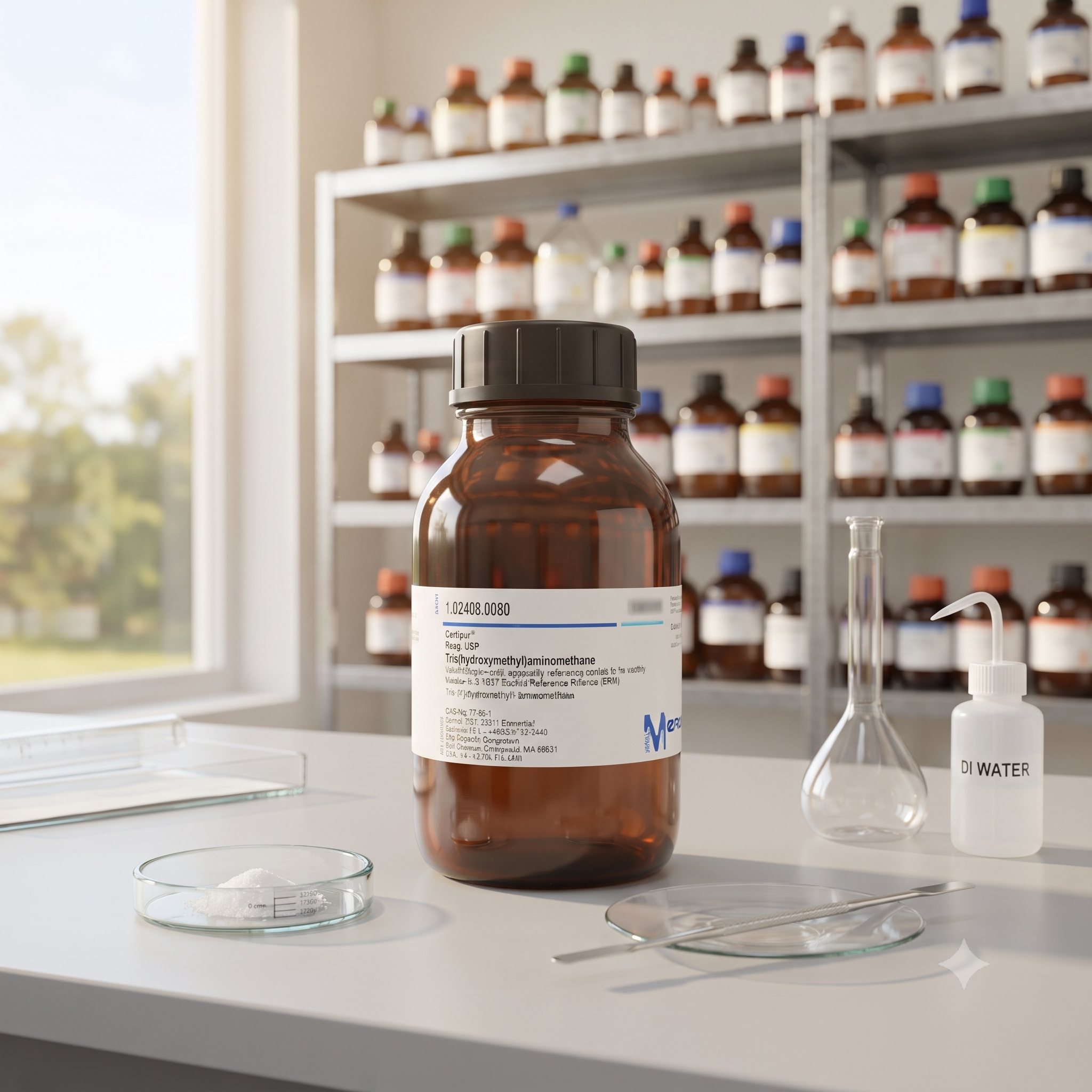 Tris(hydroxymethyl)aminomethane TRIS Merck 102408-80 g | Buffer Reagent Laboratorium - Gambar 2