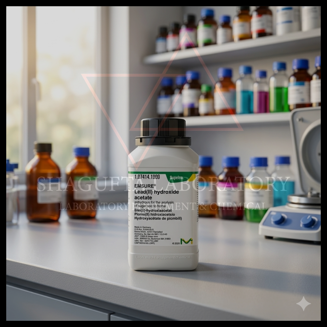 Lead(II) Hydroxide Acetate EMSURE® Anhydrous for Analysis dari Supelco merupakan bahan kimia laboratorium berkualitas tinggi untuk kebutuhan analisis, penelitian, quality control (QC), pendidikan, dan aplikasi industri. Diproduksi dengan standar analitik tinggi untuk memastikan performa dan konsistensi hasil laboratorium profesional.