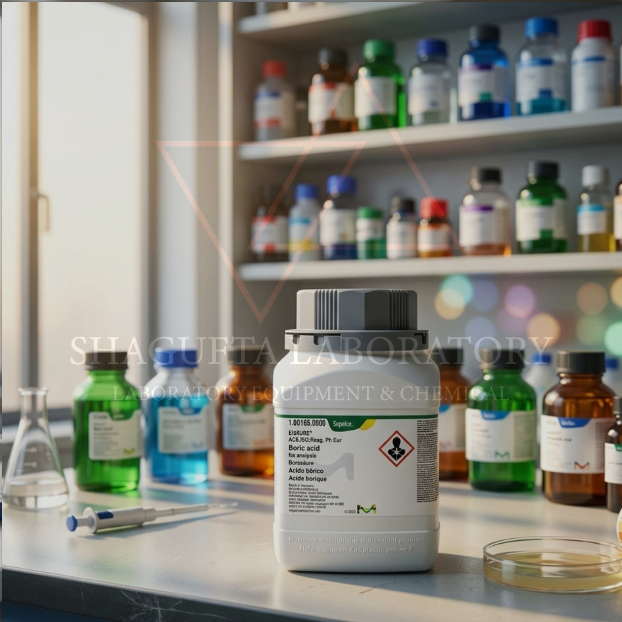 Boric Acid EMSURE ACS ISO Reag. Ph Eur Supelco Merck 500GR 100165 | Asam Borat Analisis Laboratorium