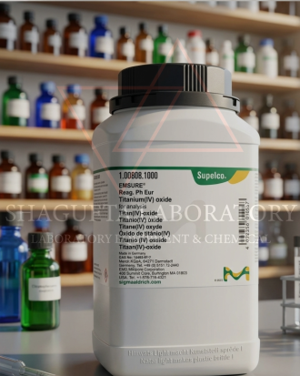 SHAGUFTA LABORATORY Titanium Oxide 50gr Katalog 100808 – Titanium Dioksida / Titanium Oxide / Titanium Dioxide / Titanium(IV) Oxide / TiO₂ Powder (REPACK)