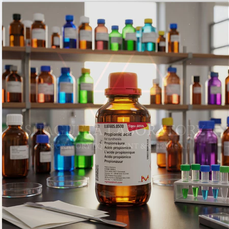 Propionic Acid 500 mL 800605 | Asam Propionat | Propanoic Acid | Reagen Kimia Laboratorium untuk Penelitian & Industri | SHAGUFTA LABORATORY