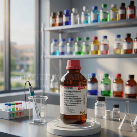 TRIFLUOROACETIC ACID 50ML 808260 | SHAGUFTA LABORATORY | Reagen Kimia untuk Sintesis Organik, HPLC & Penelitian (REPACK)