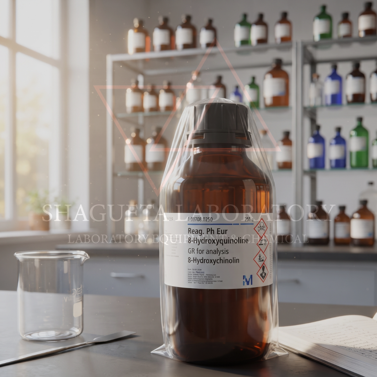 8-Hydroxyquinoline 250gr Merck 107098 Grade for Analysis – 8-Hydroxyquinoline | 8-Hidroksikuinolin | Oxine | C9H7NO | Reagen Laboratorium