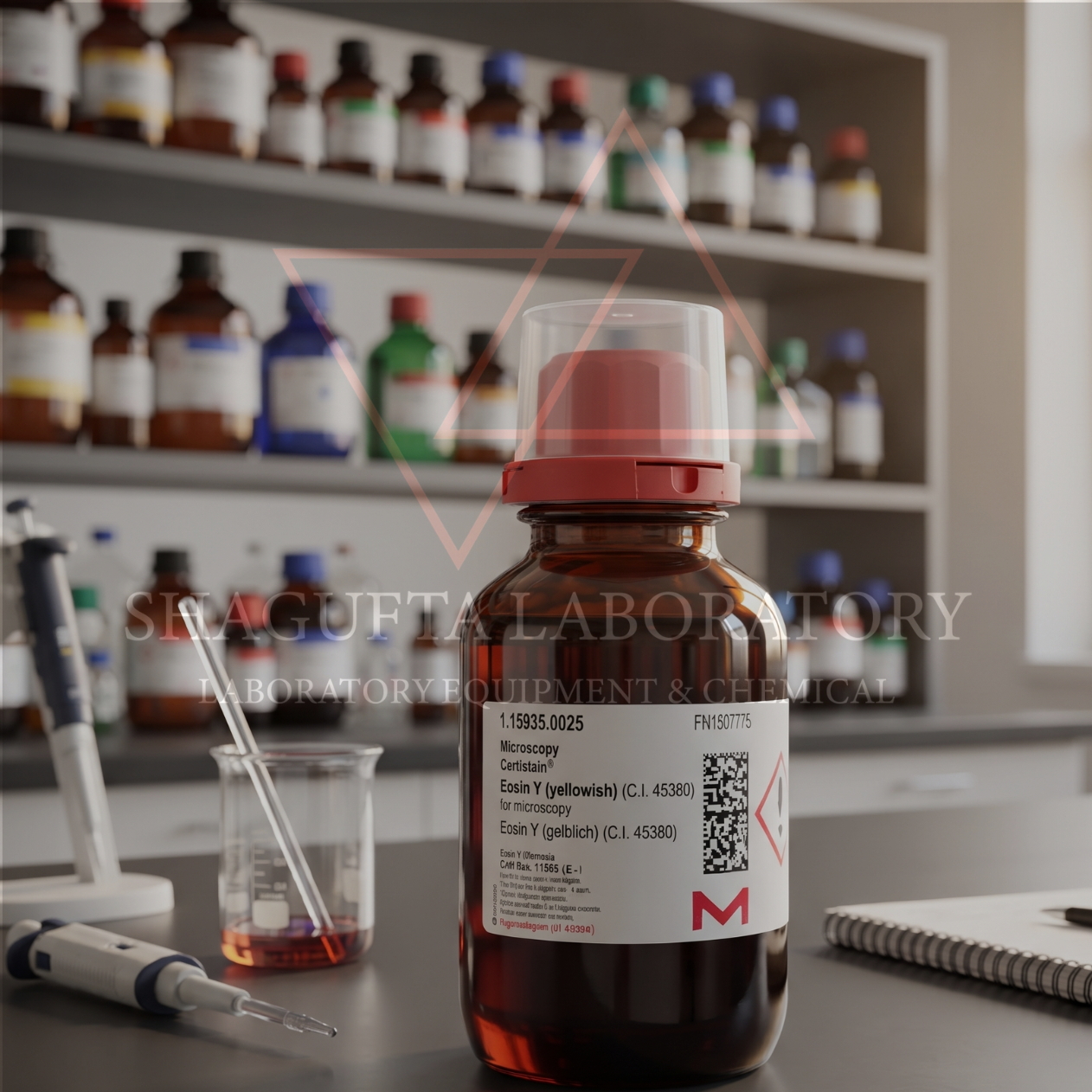 Merck Certistain® 115935 Eosin Y (Yellowish) C.I. 45380 25 g for Microscopy / Eosin Y / Histology Stain