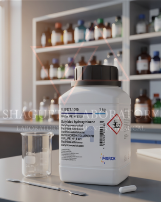 Merck 817074 Butylhydroxytoluene (BHT) 1kg E321 Ph. Eur., NF, JPE – 2,6-Di-tert-butyl-4-methylphenol (C₁₅H₂₄O)